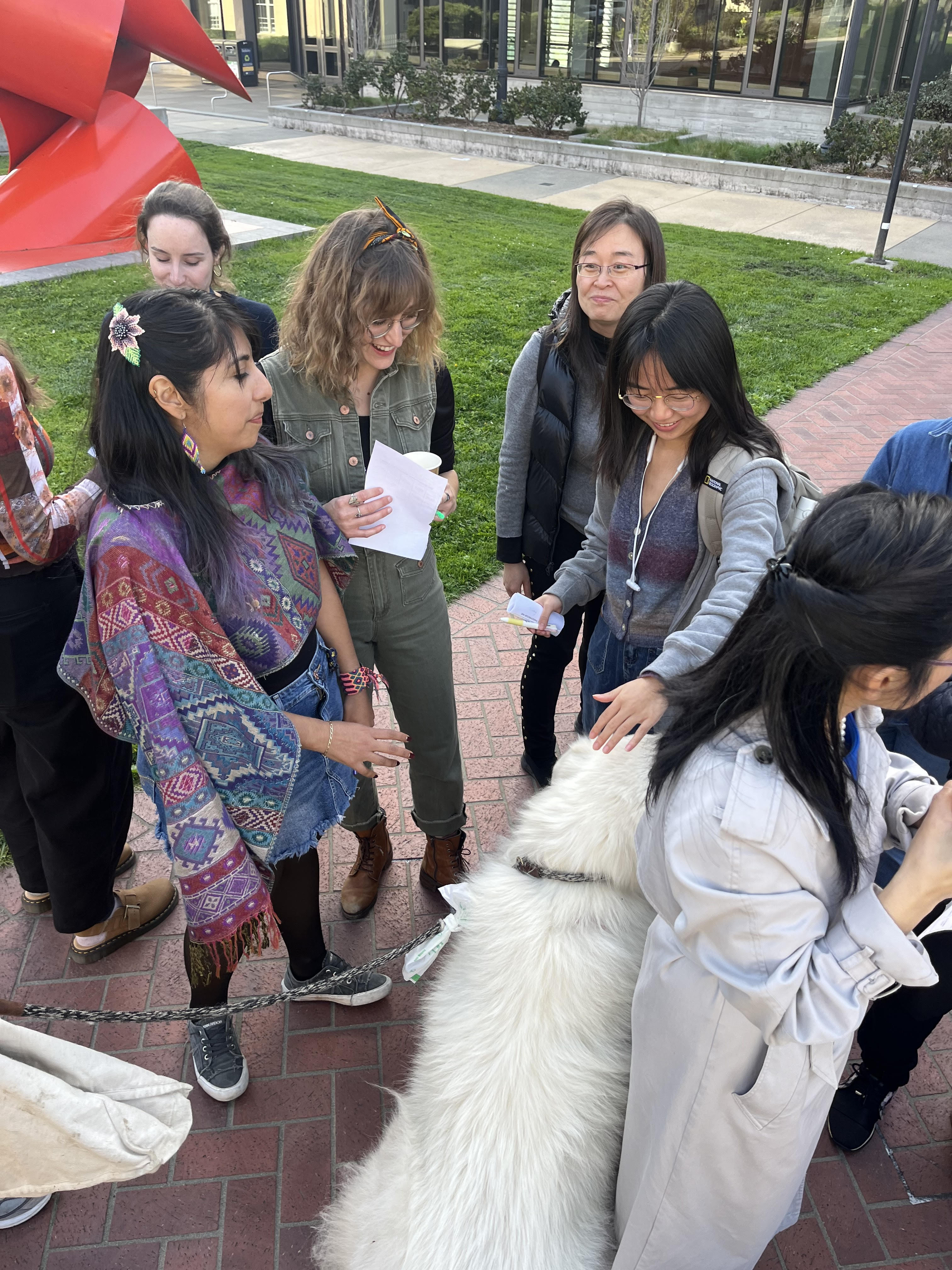 Berkeley Postdoctoral Association attendees at International Women's Day on campus.